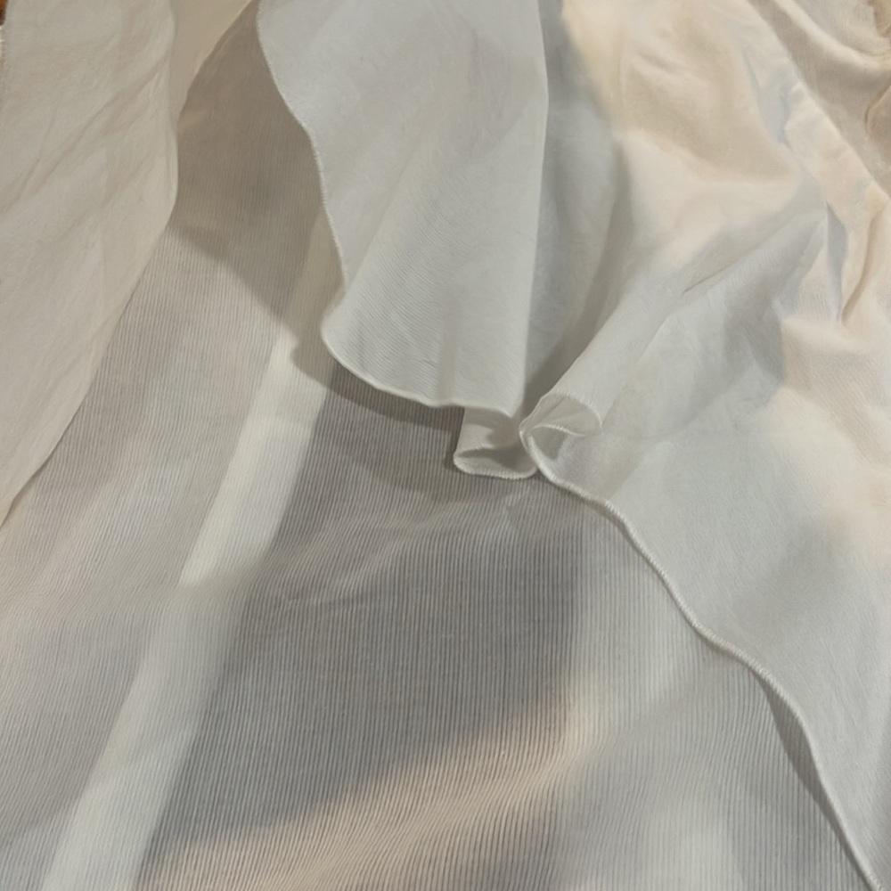 CAbi Women's Small Vacation Tunic Shirt White Long Sleeve Button Down - Picture 8 of 16